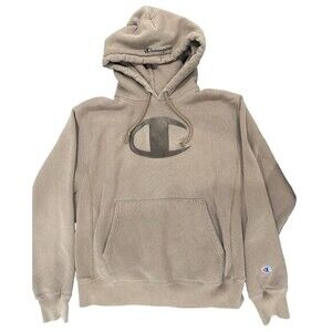 Champion Men's Reverse Weave Hoodie – Size M – Whole Wheat Khaki‎ – Vintage